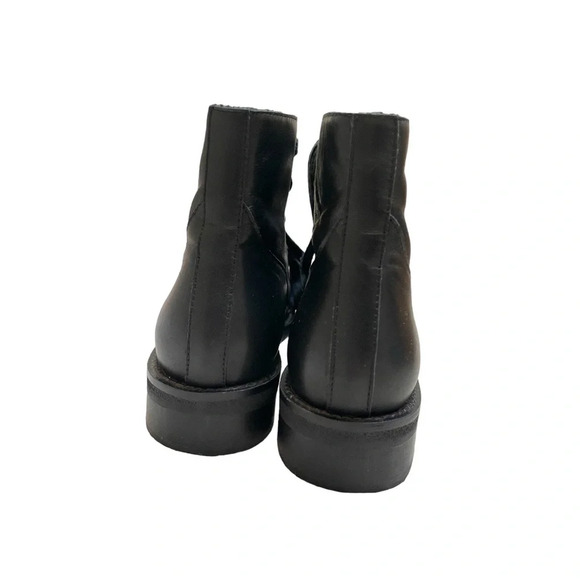 Black leather lace up combat boots size 8 - Picture 4 of 7
